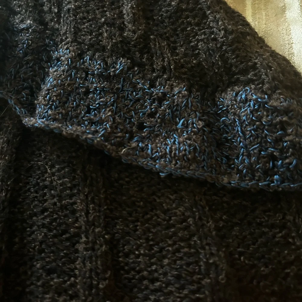 Vintage Wool Black Knit Dress - Picture 2 of 7